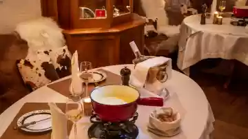Regional fondue in the Fonduestübli